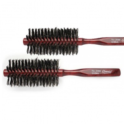Annie Round Brush Natural Boar Bristle Wooden Handle