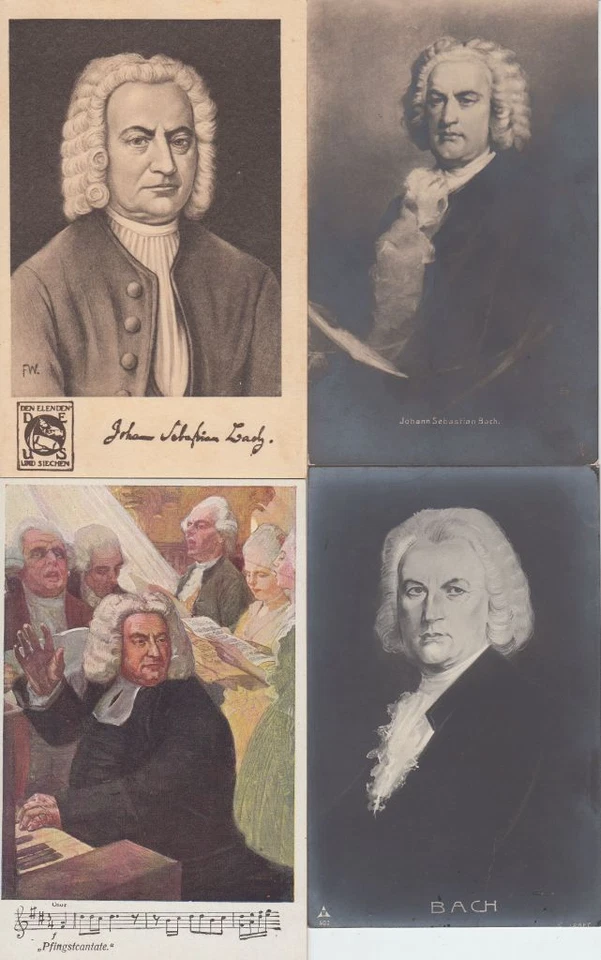 BACH JOHANN SEBASTIAN COMPOSITOR MÚSICA 33 postales antiguas anteriores a 1940 (L3932) Foto 3 de 4