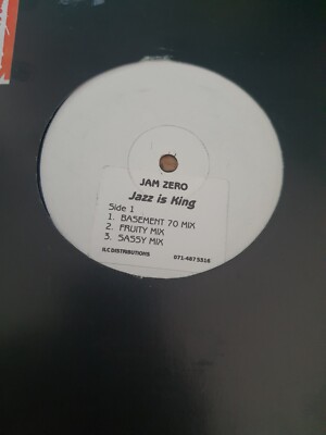 Jam Zero - Jazz Is King 12'' Vinyl Electronic Rap Rare