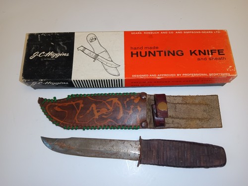 Vintage J.C. HIGGINS Knife BOX SHEATH AS FOUND