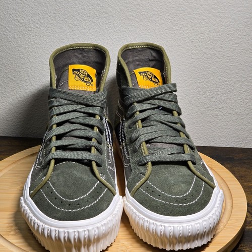 Zapatos para hombre VANS Sk8- Edición Gimnasio Serie High Código Mundial Talla 7 Verde - Imagen 5 de 12