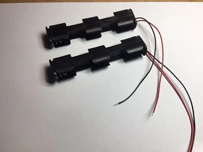 RS COMPONENTS 2X Deal 6V Quality AA Battery Holder Takes 4 Batteries To Give 6v Dc Output.