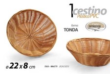 CESTINO PORTA PANE CONTENITORE CESTO CASA RISTORANTE FRITTI PIZZERIA PVC 22*8 CM