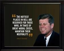 John F. Kennedy The Hottest Places Poster Print Picture or Framed Wall Art
