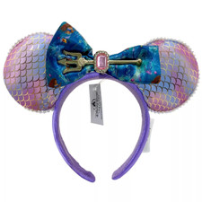 Disney Parks The Little Mermaid Live Action Film Fork Minnie Ears Headband - NEW