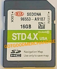 2015 - 2019 KIA SEDONA SXL SX EX GPS NAVIGATION SD CARD USA CANADA 96553A9107