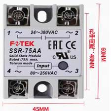 FOTEK 100% New Original Solid State Relay SSR-75AA