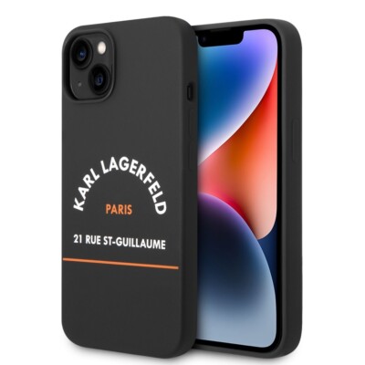 Original Karl Lagerfeld Rue St-Guillaume Liquid Silicone Case iPhone 14