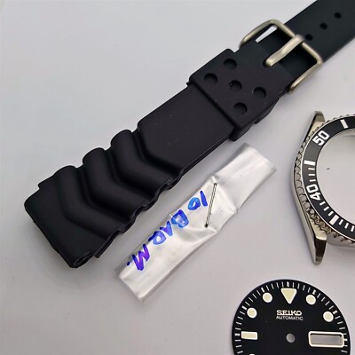 NEW AF SEIKO 7S26 0050 SKX023 BLACK KIT CASE BEZEL GLASS