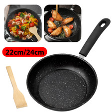 Non Stick Black Frying Pan Ceramic PTFE Coated For Gas Electric Induction Hob UK
