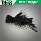 3 pc Dave's Hopper Fly Fishing Set - Black, Size #10 - Dry Flies Bass, Trout B — photo 3