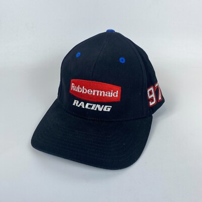 Rubbermaid Racing 97 Light Wear Hat Cap Mens One Size Black Adjustable Busch