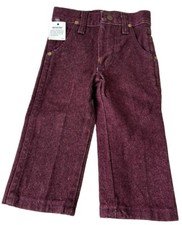 VTG Wrangler Sz 1 Toddler Slim Actual 18x9 Red 100 Cotton Cowboy Jeans NOS