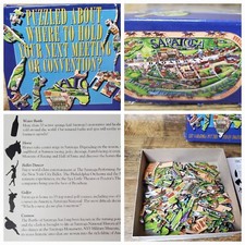 Vintage Saratoga Springs New York Jigsaw Puzzle. Belmont Saratoga New York.