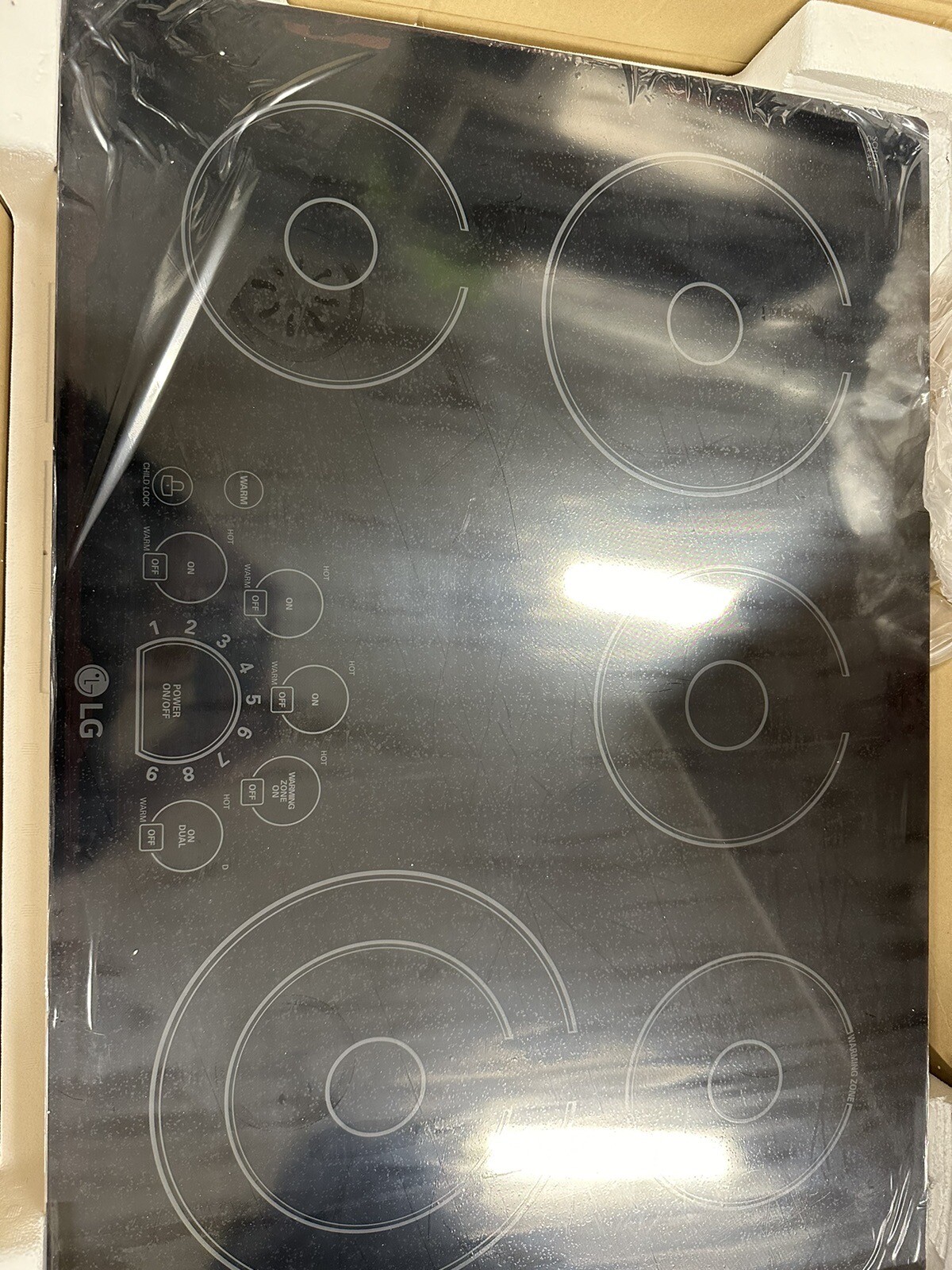 LG LCE3010SB 30" Black 5 Element Smoothtop Electric Cooktop eBay