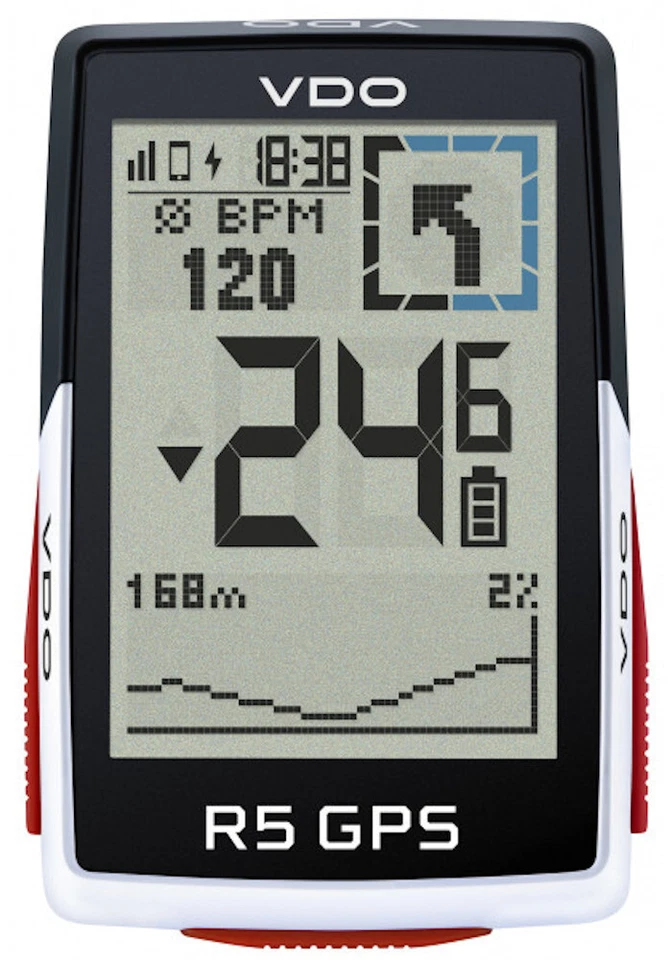 VDO R5 GPS 64051 Navigazione Formica + Ciclocomputer Bici Tachimetro Bicicletta - Immagine 2 di 3