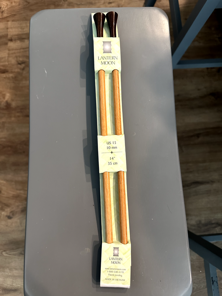 LANTERN MOON BLONDE SINGLE POINTED WOOD KNITTING NEEDLES US 1510.0 MM