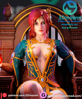 Triss Garage Kit Figure - The Witcher | 3DMoonn