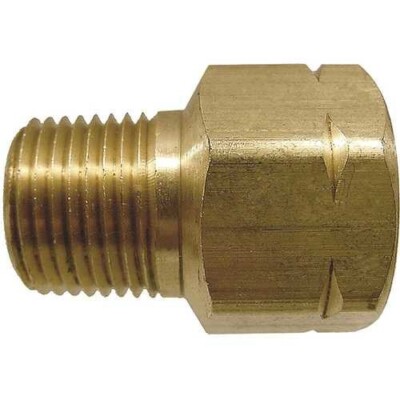 MEC ME286 F. POL x 1/2'' MPT Brass Single Piece Propane Adapter