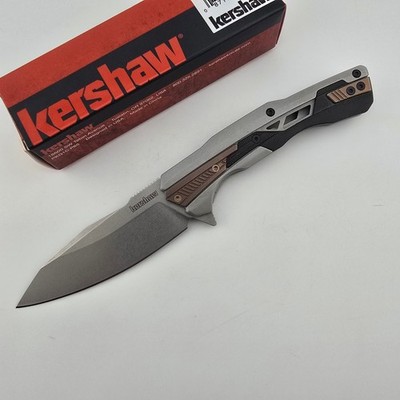 Kershaw Endgame Folding Knife D2 Stonewash Bronze PVD Black GFN EDC Folder 2095