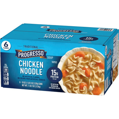 Progresso Traditional Chicken Noodle Soup 6 Cans 19 oz No Artificial Flavors