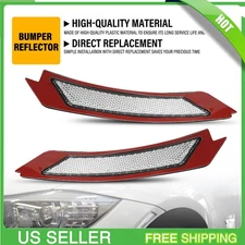 Front Bumper Clear Reflector Side Marker Lights For 2009-11 BMW 3-Series E90 E91