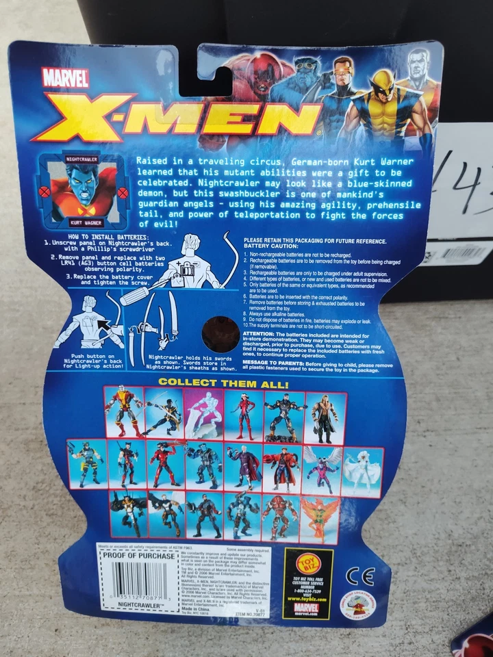 NUEVA FIGURA TOYBIZ MARVEL X-MEN NIGHTCRAWLER 6” SUPER POSABLE H43 Foto 2 de 2