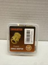 SUNGATOR 6-Pack Female Adapter, 1/2-Inch by 1/2-Inch Straight Connector Plumb...