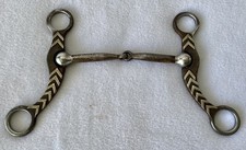 High QUALITY Silver Mounted Ballhinge Shank Western Snaffle Bit RANCH SHOW WORK