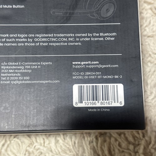 Auriculares Inalámbricos Bluetooth GearIT Negro Modelo GI-HSET-BT-MONO-BK-2 - Imagen 5 de 13