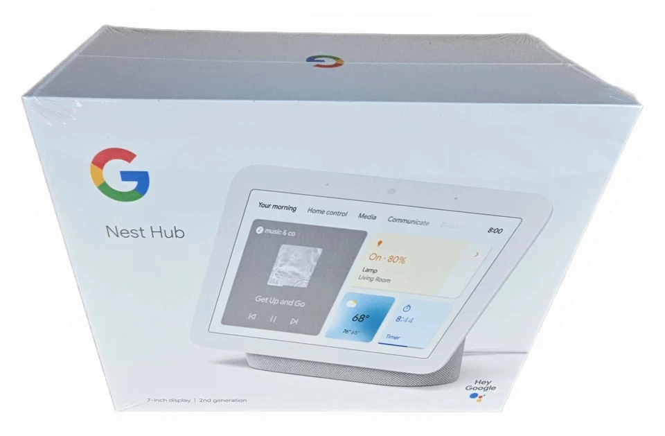 Nest Hub 7 Smart Touchscreen Display Google Assistant GA01331-US 2nd Gen Chalk - Image 2 of 4