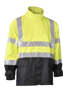 Radians  RW07J-3 Green Detachable Hood Hi Visibility Rain Jacket 2XL NEW