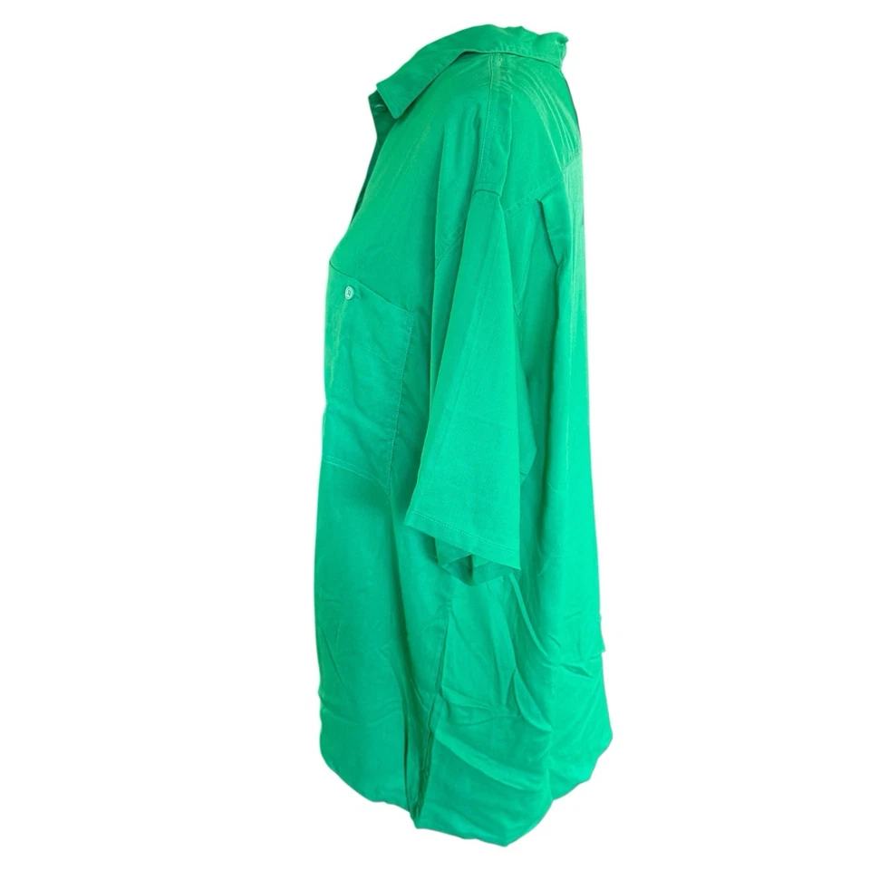 Raro Años 80 Nuevo Con Etiquetas De Colección Limited Express Top Abotonado Verde 2XL Retro Relajado Comodidad Foto 2 de 4