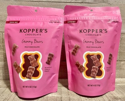 Koppers Swedish Milk Chocolate Covered Gummy Bears 4 oz. - 2 Pk - Exp 1/2027