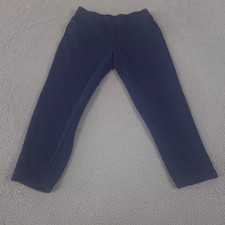 Lands End Sweatpants Womens M Navy Serious Sweats High Rise Jogger French Terry