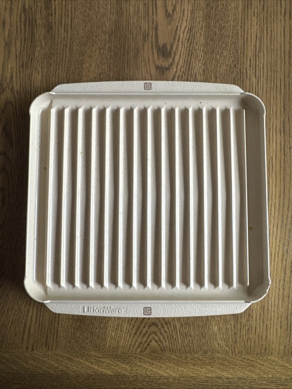 Vintage LITTONWARE Reversible Bacon Meat Roasting Rack Tray 39437 Microwave Use