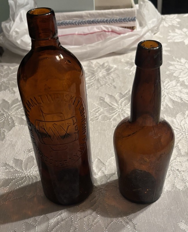 Lot of 2 Whiskey Bottles, Duffy Malt Whiskey Company, Rochester, New York