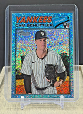 2026 Topps Heritage - Cam Schlittler #222 Chrome Light Blue Sparkle Refractor