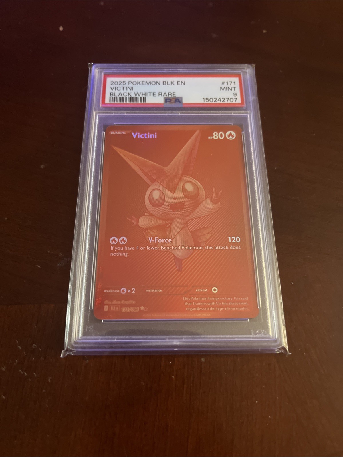 Pokémon TCG Victini Full Art Holo Black Bolt 171/086 English PSA 9