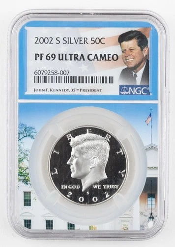 2002-S Silver Kennedy Half Dollar Proof NGC PF69 Ultra Cameo - 945B
