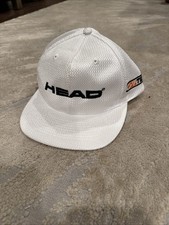 Vintage Tennis HEAD Snapback Mesh Hat Cap Otto Youtex White With Black Spelling