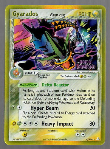 Gyarados Holon Phantoms Stamped Reverse Holo Card 8/110 Delta Species