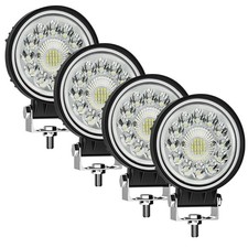 LED Tractor Work Lights, 4 Inch 99W Round Led Off Road Fog Lights, 12000LM 65...