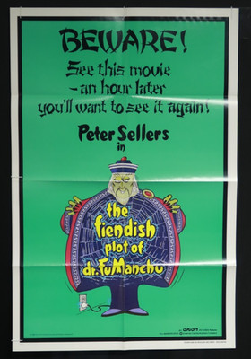 The Fiendish Plot of Dr. Fumanchu 1980 Teaser Poster 1 One Sheet 27 x 41 Folded