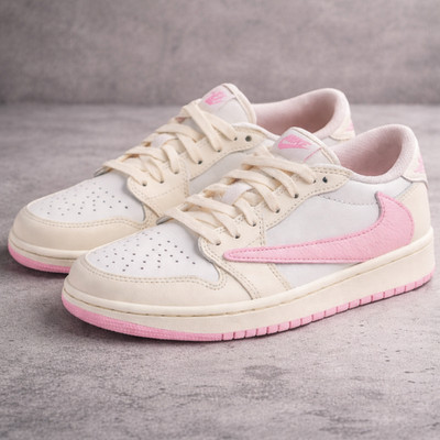 MEN Travis Sc0tt x Jordan 1 Low OG ''Shy Pink'' Size US
