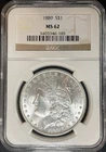 1889 Morgan Silver Dollar - NGC MS62 - Nice For The Grade -