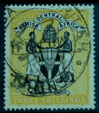 British Central Africa (Nyasaland) 1895 3/- no wmk SG 27 Used cat £90