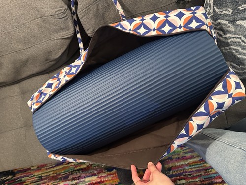 Yoga Mat Carry Bag (fits Xtra Thick Mats Too) With Zip Pocket In Front - Picture 2 of 4