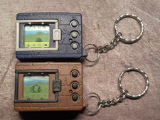 2 Vintage Bandai Digimon Digital Monster Brown  Blue, Working, New Batteries