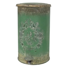 Retro Outdoor Trash Can with Lid 17L/4.5 Gallon Waste Container with Pedal Garba